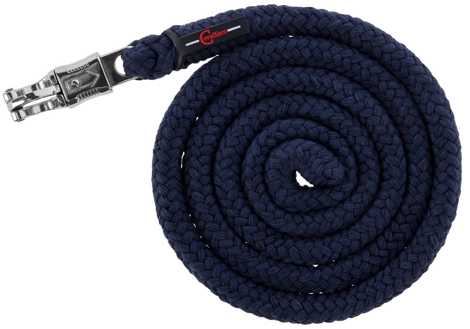 Uwiąz dla konia Doria, bezpieczny karabińczyk, 200 cm, granatowy, Covalliero - Cavalo